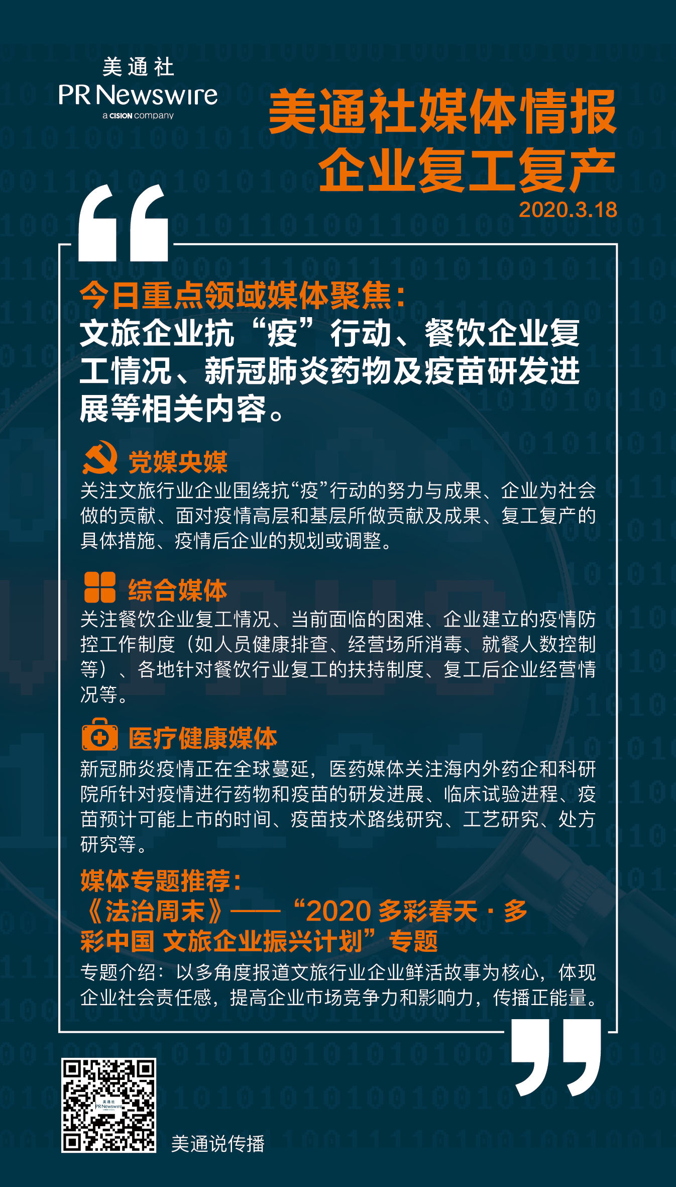 【3.20一周媒體聚焦】金融科技、文旅、時(shí)尚消費(fèi)企業(yè)振興與發(fā)展